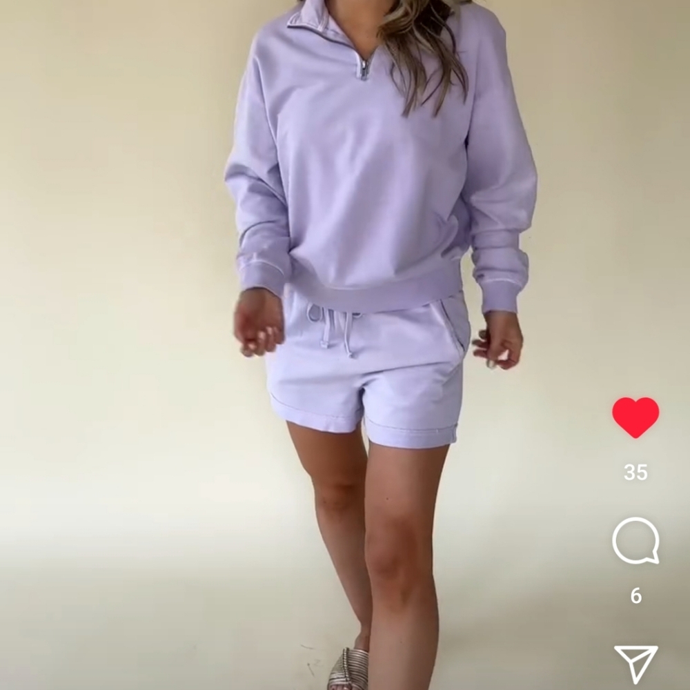 Shorts and long sleeve zip